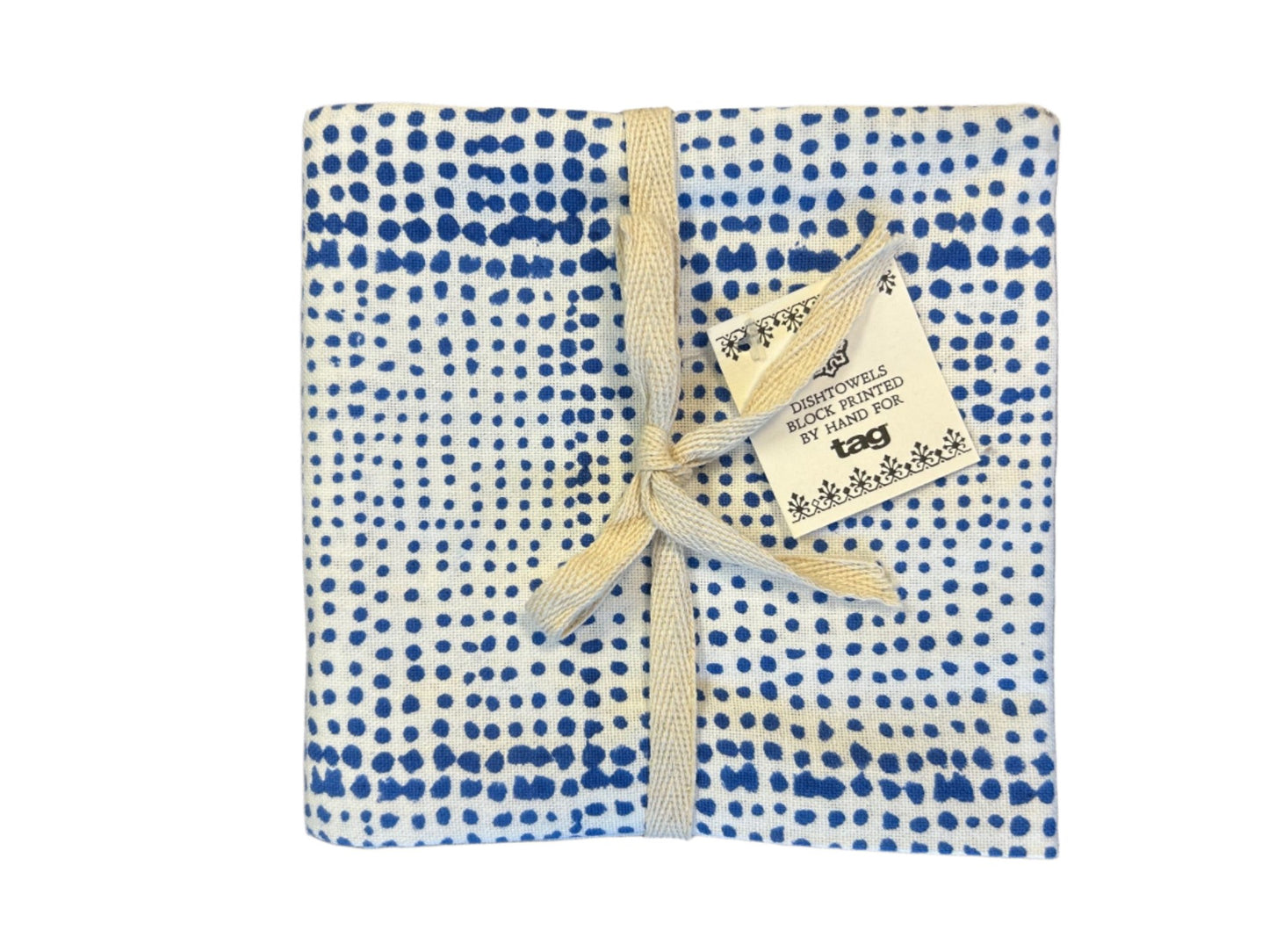 Block Printed Dishtowel by Tag