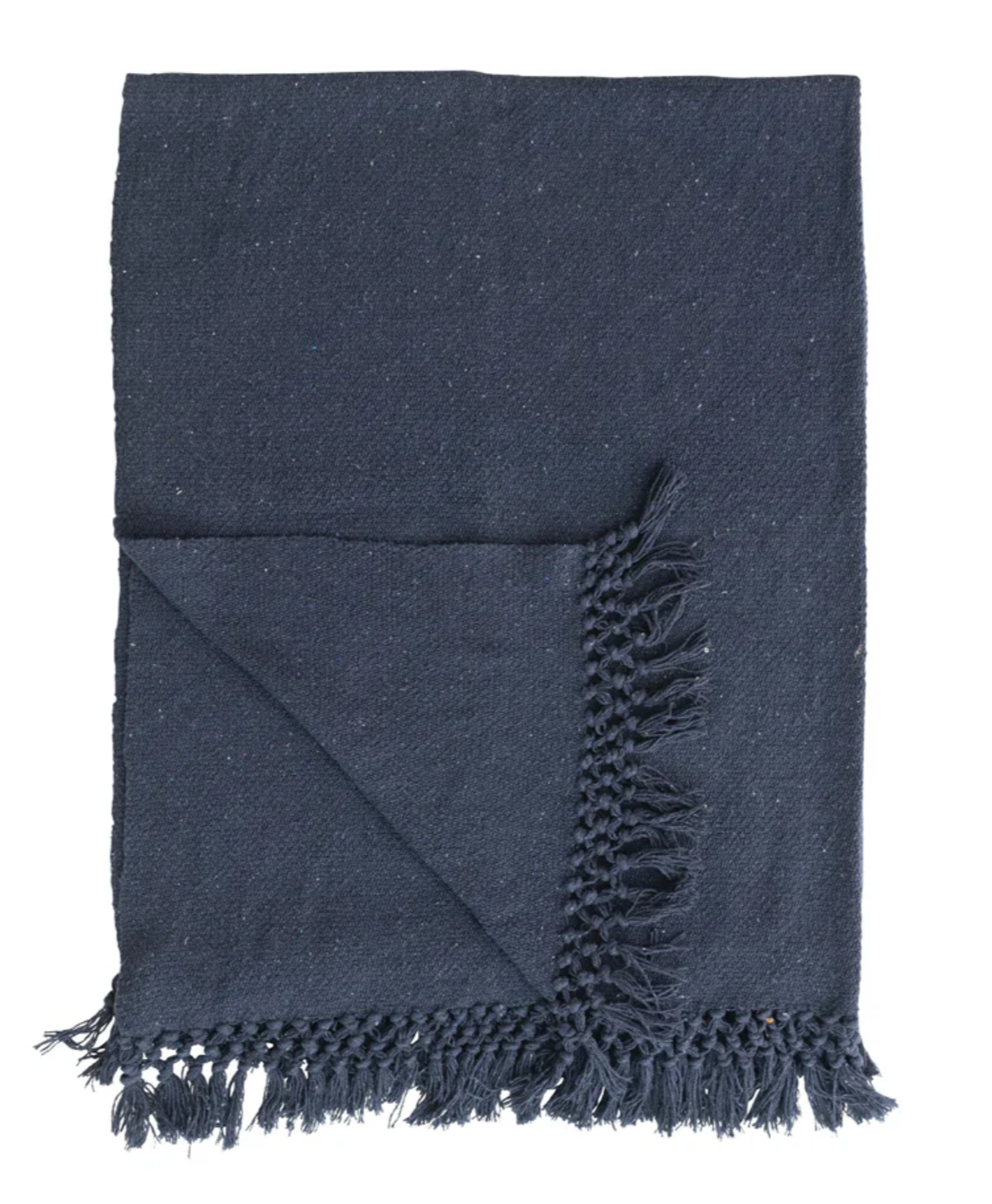 Navy Recycled Cotton Throw