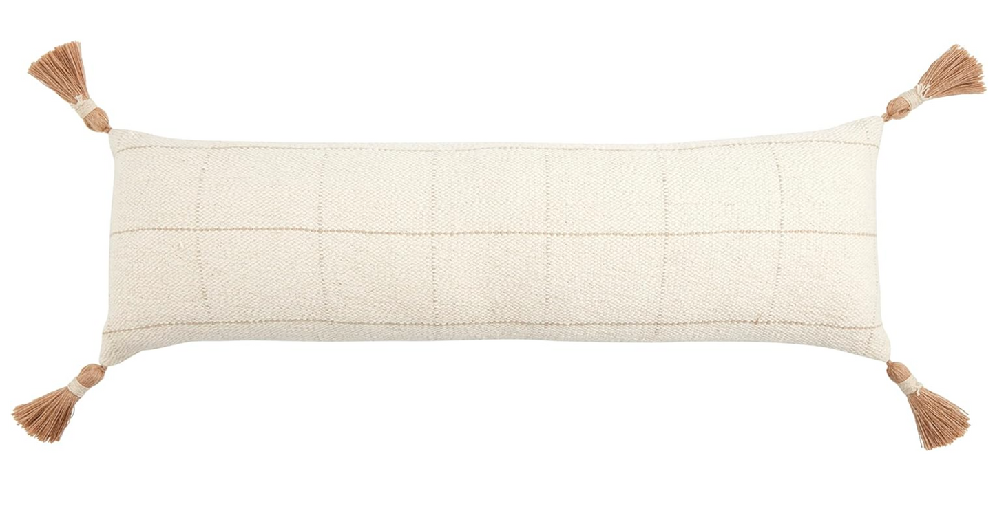 Long Woven Lumbar Pillows- Various Styles
