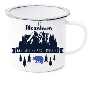Mountains Are Calling Enamel Mug