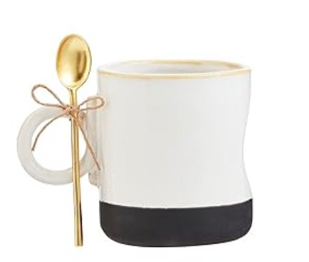 White & Black Stoneware Mug (Various Styles)
