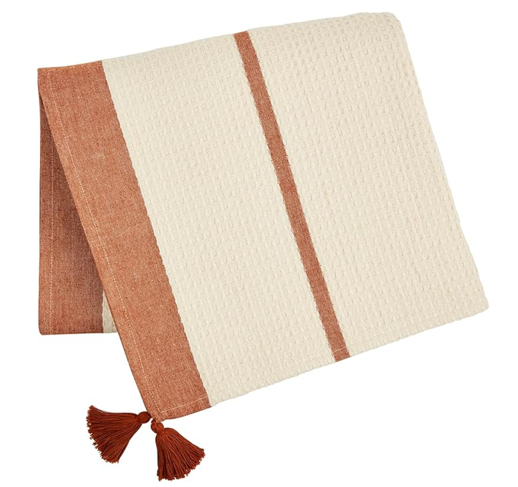 Waffle Chambray Blanket by Mudpie