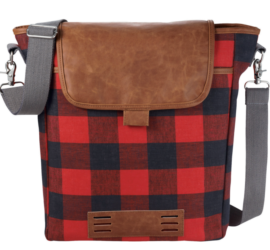 Camping Plaid Tote Bag