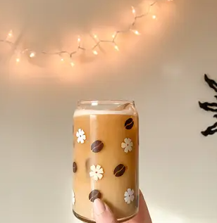 Coffee Bean 16oz Glass