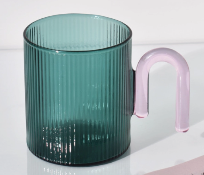 U Handle Glass Cup