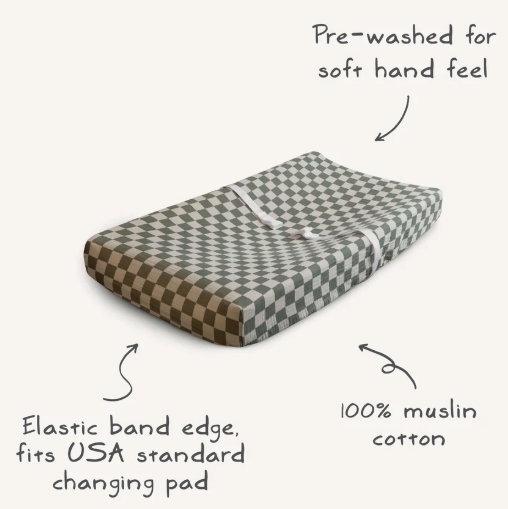 Extra Soft Changing Pad Cover by Mushie- Various Colors