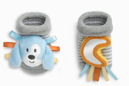 Rattle & Mirror Sock Set By Demdaco