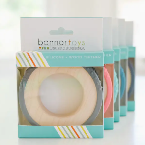 Silicone Wood Teether- Banner Toys