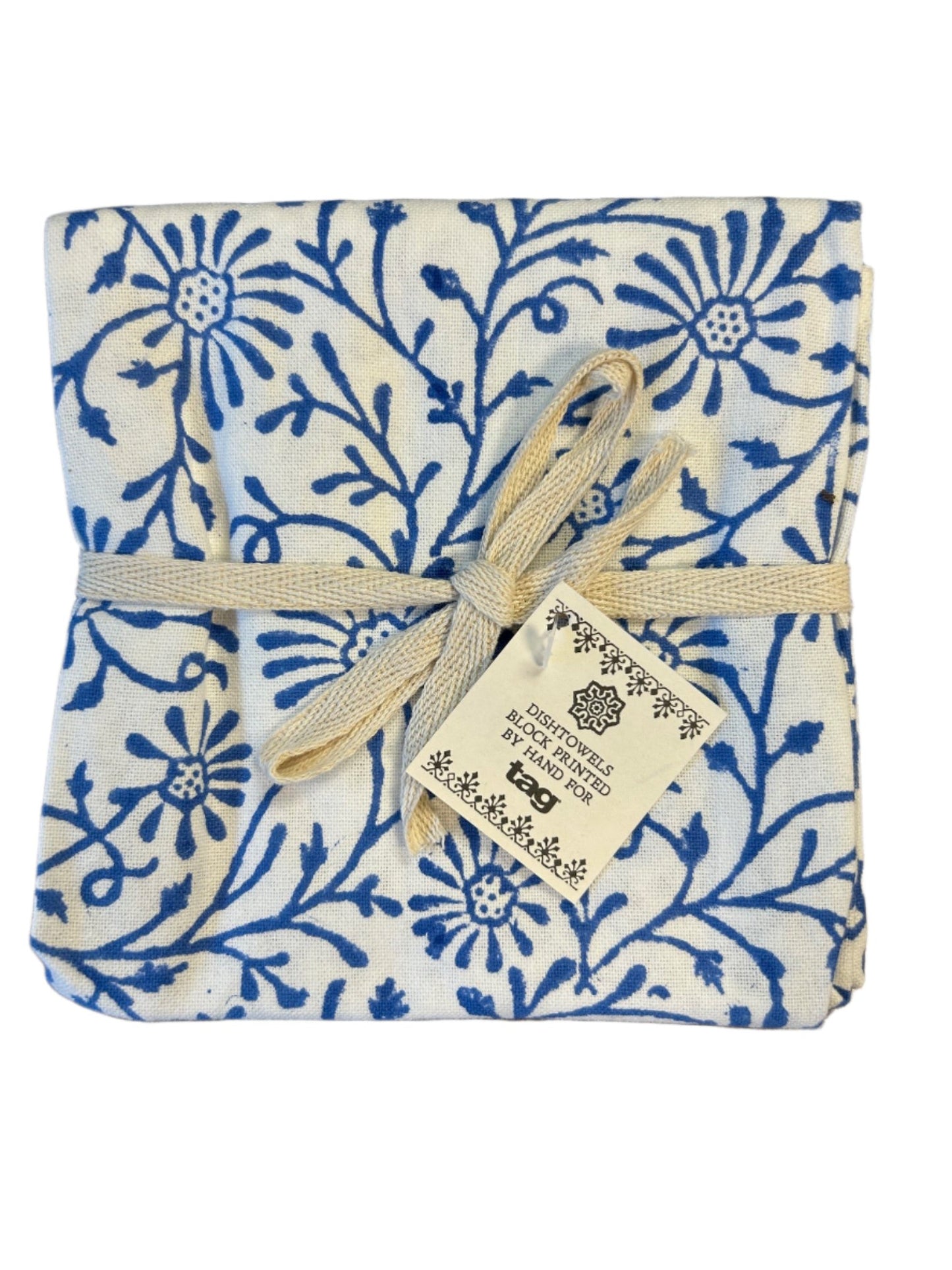 Block Printed Dishtowel by Tag
