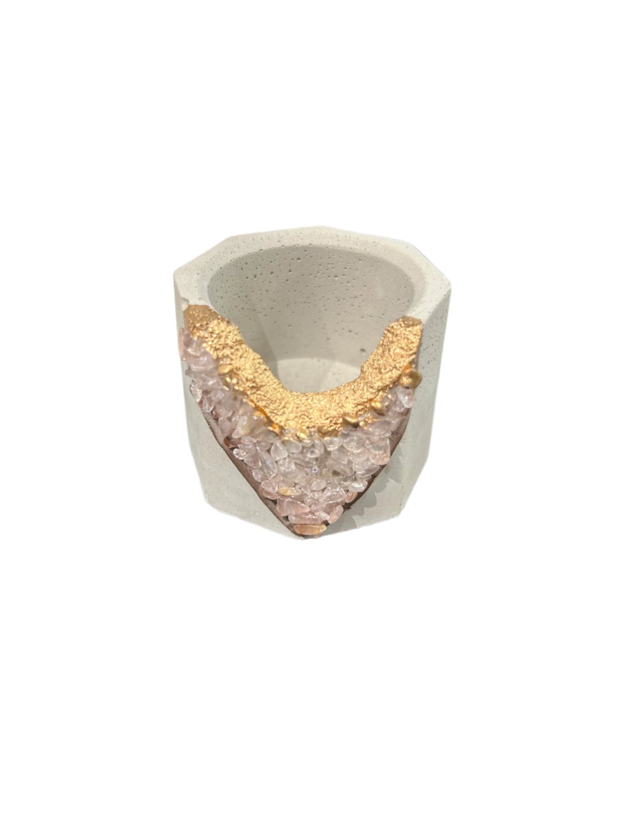 Quartz Crystal & Amethyst Crystal Planter