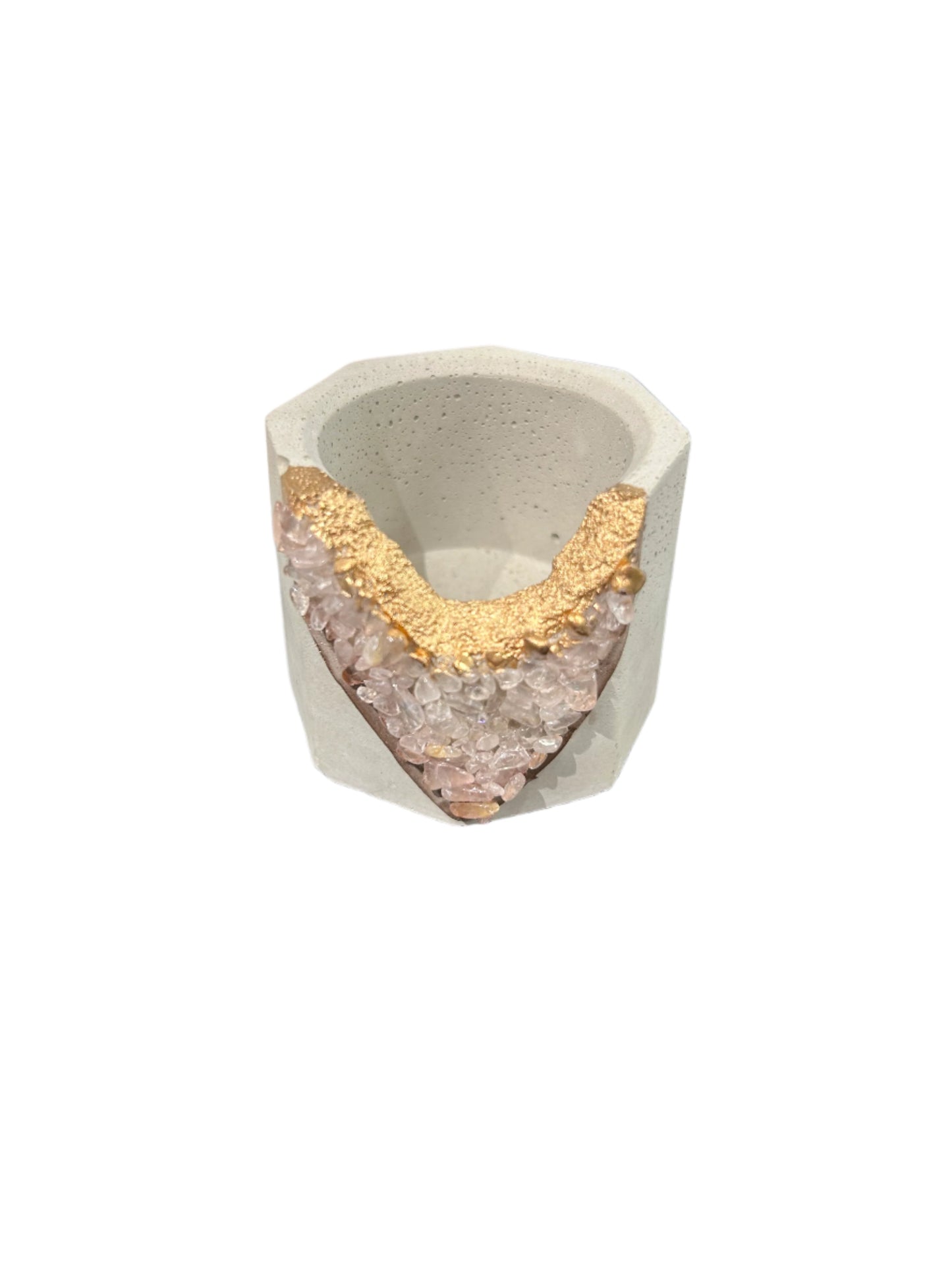 Quartz Crystal & Amethyst Crystal Planter