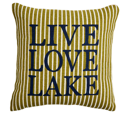 Live Love Lake Throw Pillow
