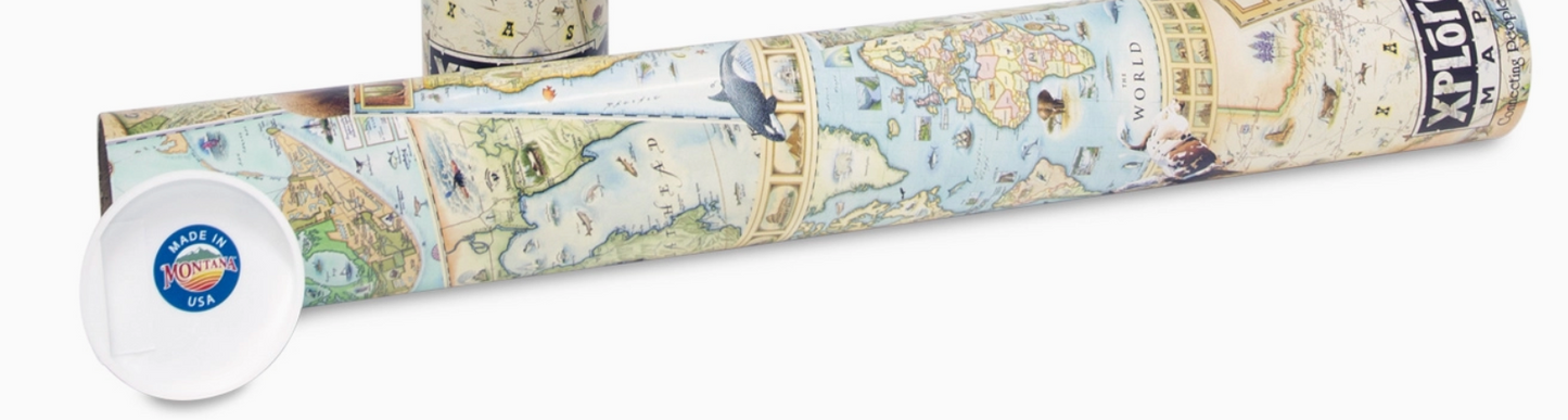 Montana's Flathead Lake Hand-Drawn Map