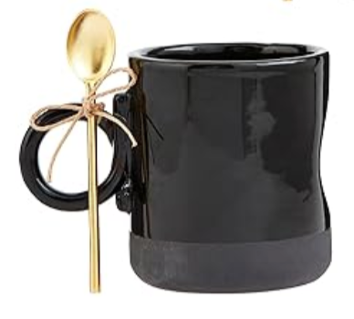 White & Black Stoneware Mug (Various Styles)