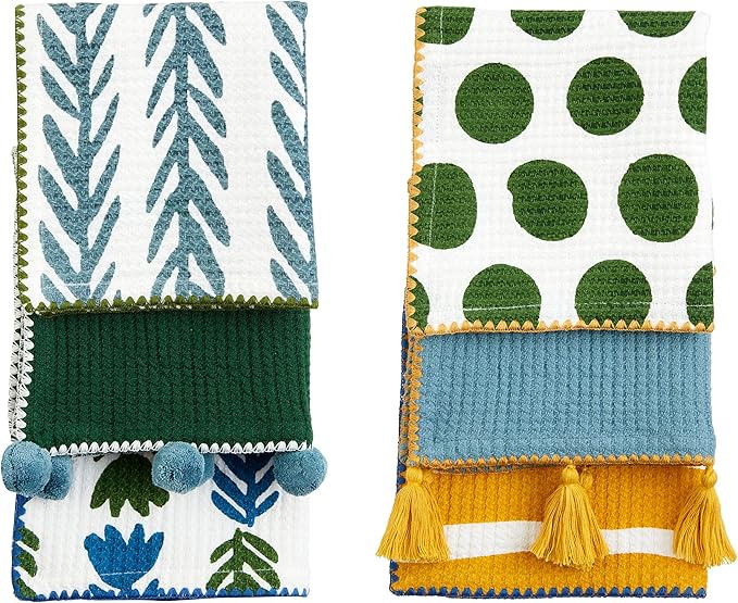 Mud Pie Floral Indigo Dish Cloth Sets