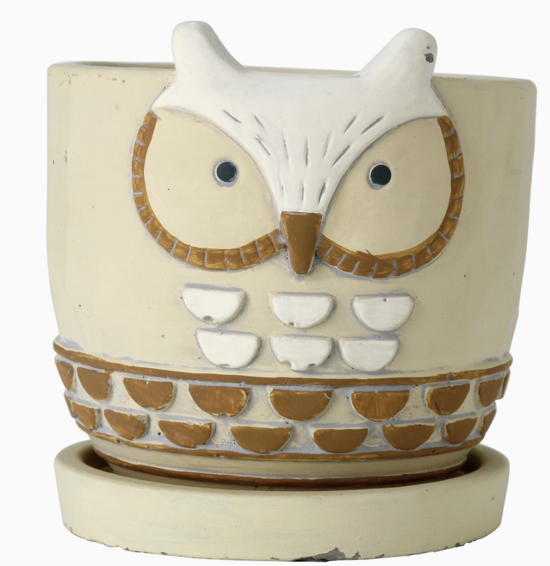 Animal Cement Pedestal Planter- Various Animals