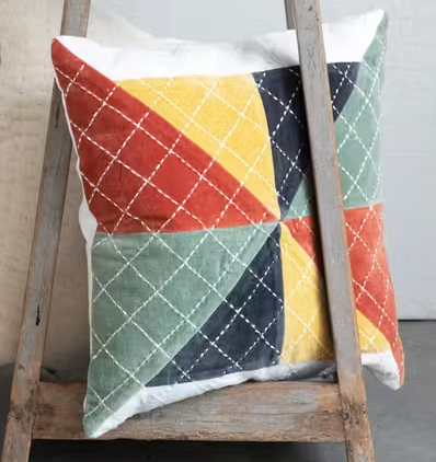 Velvet Patchwork Pillow