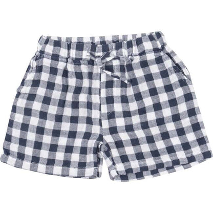 Gingham Navy Muslin Short